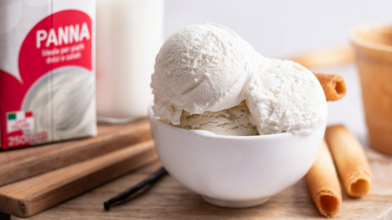 Gelato fior di latte senza uova Bimby